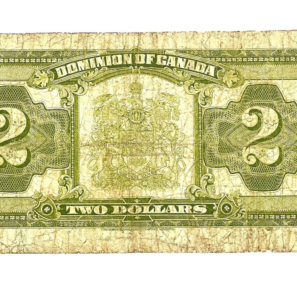 1923 Dominion of Canada Two Dollar Bill Collectible - Picture 8 of 8